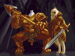  armor dark_souls greater_dog lesser_dog parody spear sword undertale 
