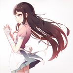  bad_id bad_pixiv_id bandages black_hair danganronpa kobeni long_hair mole mole_under_eye nurse purple_eyes smile solo super_danganronpa_2 tsumiki_mikan 