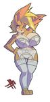  2016 anthro big_breasts billybaphomet breasts cleavage clothed clothing female huge_breasts lagomorph mammal rabbit smile solo underwear 