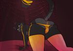  2015 anus black_fur cat clothing ethriol feline fur girly legwear luxe male mammal panties presenting presenting_anus solo stockings underwear yellow_anus 