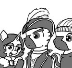  adetokunbo(colt_quest) bow clothing equine fan_character feathers female ficficponyfic hat horn joyride(colt_quest) male mammal my_little_pony unicorn zebra 