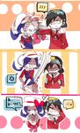  1boy 1girl 3koma alternate_costume anger_vein bouquet comic crystal_(pokemon) flower gold_(pokemon) pokemon pokemon_special repikinoko spoken_anger_vein spoken_blush tsundere 