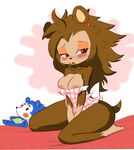  animal_crossing blush breasts brown_eyes brown_hair freckles hair nintendo sable_able tagme video_games 