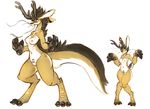  anthro antlers breasts dragon duo female fur furred_dragon horn jackalope lagomorph mammal nipples nude pubes pussy size_difference voluptuous watsup wide_hips yellow_eyes 