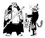  angry anthro barefoot bear canine cigar clothed clothing dog feline female furrification leopard male mammal one_piece open_shirt prepbon scar simple_background size_difference smoker_(one_piece) tashigi_(one_piece) trafalgar_law_(one_piece) weapon 