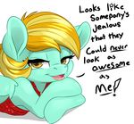  2016 clothing dialogue dress english_text equine female friendship_is_magic lightning_dust_(mlp) lipstick mammal my_little_pony pegasus pusspuss solo text wings 