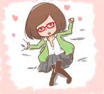  &lt;3 blush brown_hair glasses nikki_(swapnote) swapnote 