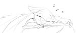  anthro bed black_and_white canine disney dotkwa eyes_closed fox male mammal monochrome nick_wilde simple_background sketch sleeping solo zootopia 