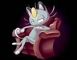  alolan_form alolan_meowth black_background coin highres meowth no_humans pokemon pokemon_(creature) sitting solo zigrock 