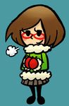  blush brown_hair coat glasses nikki_(swapnote) swapnote 