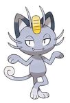  alolan_form alolan_meowth cat commentary fangs highres looking_at_viewer meowth no_humans official_art pokemon pokemon_(creature) smile solo tail 
