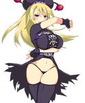  blonde_hair breasts hiroko_(senran_kagura) large_breasts purple_eyes render senran_kagura senran_kagura_new_wave wide_hips 