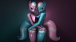  3d_(artwork) aloe_(mlp) anthro anthrofied blue_eyes blue_hair bra butt butt_grab clothing cutie_mark digital_media_(artwork) duo female female/female friendship_is_magic hair hand_on_butt hooves-art lotus_(mlp) my_little_pony panties pink_hair signature source_filmmaker underwear 