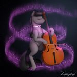  2014 abstract_background absurd_res black_hair bow_(stringed_instrument) bow_tie cello cutie_mark earth_pony equine eyes_closed female feral friendship_is_magic fur grey_fur hair hi_res holding_object horse mammal musical_instrument my_little_pony octavia_(mlp) playing_music pony solo zippysqrl 