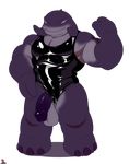  alien alpha_channel anthro balls barefoot big_muscles clothing clothing_aside crazedg disney flaccid flexing front_view gantu humanoid_penis lilo_and_stitch male muscular pecs penis pinup poking_out pose rubber scalie shirt signature simple_background solo standing tank_top tight_clothing transparent_background 