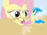  2014 absurd_res blue_eyes breezie equine female feral fluttershy_(mlp) friendship_is_magic fur group hair hi_res horse male male/female mammal membranous_wings my_little_pony penetration penis pink_hair pony pussy sex spread_legs spread_wings spreading vaginal vaginal_penetration wings yellow_fur zippysqrl 