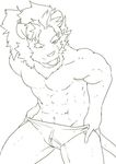  abs anthro clothing feline ilan1985 lion looking_at_viewer male mammal muscular pecs simple_background solo teasing underwear undressing white_background 