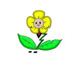  :3 ambiguous_gender cats-arts flora_fauna flower flowey_the_flower low_res not_furry plant simple_background solo source_request undertale video_games white_background 