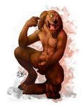  2016 animal_genitalia anthro balls canine cocker_spaniel dog long_ears male mammal nude open_mouth panting sheath simple_background skrawl spreading teeth tongue 