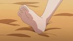  1girl animated animated_gif barefoot feet kono_bijutsubu_niwa_mondai_ga_aru! no_shoes no_socks soles toe_scrunch toes usami_mizuki 