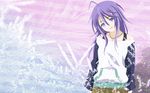  blue pink purple_hair rosario+vampire shirayuki_mizore 