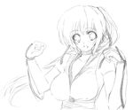  dead_or_alive kasumi monochrome sketch white 