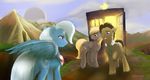  amber_eyes blue_eyes blue_feathers blue_fur brown_fur brown_hair cutie_mark day derpy_hooves_(mlp) doctor_whooves_(mlp) earth_pony equine feathered_wings feathers friendship_is_magic fur grey_fur group hair horn horse mammal mechagen my_little_pony outside pegasus pony standing tan_fur trixie_(lp) white_hair winged_unicorn wings yellow_eyes 