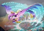  &lt;3 crystal_empire dormin-kanna equine flying friendship_is_magic glowing hi_res horn magic mammal my_little_pony princess_cadance_(mlp) solo winged_unicorn wings 