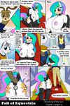  2016 anal anal_penetration anthro anthrofied big_breasts blindfold blush breasts cervine clothing collar comic cutie_mark dialogue elbow_gloves english_text fall_of_equestria female forgey friendship_is_magic gloves legwear male mammal my_little_pony nipples nude penetration ponkpank princess_celestia_(mlp) pussy reindeer royal_guard_(mlp) slave stockings text 
