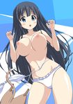  :o andalucia animal anitore!_ex assisted_exposure bikini bikini_top_removed black_hair blue_eyes blush breasts frilled_bikini frills large_breasts long_hair nipples open_mouth riki_(archf) saotome_shizuno solo swimsuit thick_thighs thighs topless wardrobe_malfunction white_bikini wide_hips 