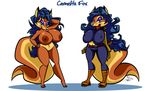  2016 belt big_breasts boots breasts canine carmelita_fox clothing female footwear fox invalid_tag mammal model_sheet nafyo-toons_(artist) navel nude open_mouth pussy sly_cooper_(series) smile solo suit vest video_games 