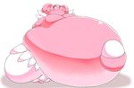  belly big_belly blissey blush breasts egg female funi hyper hyper_belly nintendo obese overweight pink_skin pok&eacute;mon pouch smile solo thick_thighs video_games 
