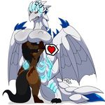  &lt;3 2016 anthro breasts capcom claws dragon flying_wyvern horn kingbeast monster_hunter nude scales simple_background video_games white_background wings wyvern zerureusu 