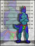  amixeduppuppy anthro bulge canine clothing crossed_arms jockstrap looking_at_viewer male mammal solo standing underwear 