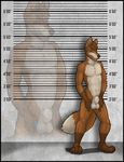  amixeduppuppy animal_genitalia anthro balls canine clothing fully_sheathed looking_at_viewer male mammal mostly_nude navel sheath smile solo standing underwear underwear_down 