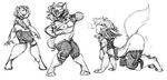  all_fours anthro ass_up butt canine clothed clothing fangs female hair human mammal monochrome open_mouth pussy raised_tail solo torn_clothing transformation watsup were werewolf 