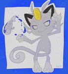  alolan_meowth animal_ears aonik artist_name cat_ears cat_tail coin fish gen_7_pokemon meowth no_humans pokemon pokemon_(creature) pokemon_(game) pokemon_sm tail water wishiwashi 