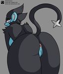  1uped-art anus blush breasts butt eyewear female glasses luxray nintendo pok&eacute;mon pussy solo video_games 