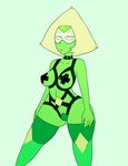  2016 alien big_breasts breasts cartoon_network clothed clothing female gem_(species) nipple_tape pasties peridot_(steven_universe) skimpy solo somescrub steven_universe tape 