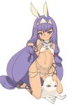  absurdly_long_hair animal_ears bikini blade_(galaxist) breasts dark_skin egyptian egyptian_clothes fate/grand_order fate_(series) headband high_heels jackal_ears jewelry kneeling long_hair medjed navel nitocris_(fate/grand_order) sandals small_breasts swimsuit underboob very_long_hair 