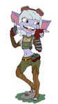  clothing cruelpix eyewear female goggles hair humanoid league_of_legends mammal open_mouth shortstack simple_background smile tristana_(lol) video_games white_background white_hair yordle 