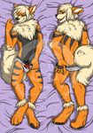  arcanine black_sclera briefs bulge butt clothing dakimakura_design erection erection_under_clothes fluffy fluffy_tail inviting lying male nintendo on_back on_front penis pinup pok&eacute;mon pose presenting presenting_hindquarters presenting_penis seductive solo tigerinspace underwear underwear_down video_games 