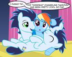  badumsquish changeling dialogue english_text equine female friendship_is_magic group horse lying male mammal my_little_pony pony rainbow_dash_(mlp) soarin_(mlp) text wonderbolts_(mlp) 