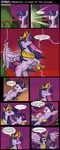  2012 absurd_res comic crown cutie_mark dialogue duo english_text equine female feral friendship_is_magic fur gun hair handgun hi_res horn jewelry landscape lightning_bolt magic mammal multicolored_hair my_little_pony necklace outside pistol purple_eyes purple_fur purple_hair ranged_weapon sky smile text twilight_sparkle_(mlp) unicorn weapon winged_unicorn wings zsparkonequus 