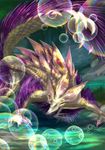  ambiguous_gender blue_eyes bubble capcom feral fin leviathan_(mh) mizutsune monster_hunter scales scalie solo video_games white_scales 