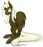  alphaaquilae blonde_hair blue_eyes brown_feathers brown_fur cutie_mark equine eyelashes fan_character feathered_wings feathers female feral fur hair hooves mammal my_little_pony pegasus sitting smile solo white_hair wings 