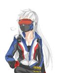  genderswap genderswap_(mtf) jacket long_hair mask miramu_(ramu450471) overwatch soldier:_76_(overwatch) solo white_hair 