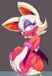  anthro bat boots breasts butt clothed clothing cum cum_in_ass cum_inside excessive_cum female footwear gloves half-closed_eyes jailbait_knight looking_back mammal nipples rouge_the_bat sonic_(series) spread_butt spreading video_games wings 
