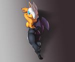  2016 anthro bat bat_wings blue_eyes butt female lipstick mammal membranous_wings rouge_the_bat rubber siroc solo sonic_(series) wings 