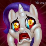  2016 doll88 equine female feral friendship_is_magic hair hooves horn mammal my_little_pony open_mouth purple_hair rarity_(mlp) solo teeth unicorn 